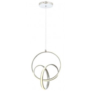 METAL LED and SILICONE GOLD and CHROME PLATED CHANDELIER 30 CM DIAMETER LOAD: 80 CM
